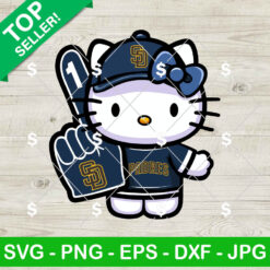 Hello Kitty San Diego Padres MLB SVG, Hello Kitty Baseball Cheerleader SVG, Kitty MLB SVG