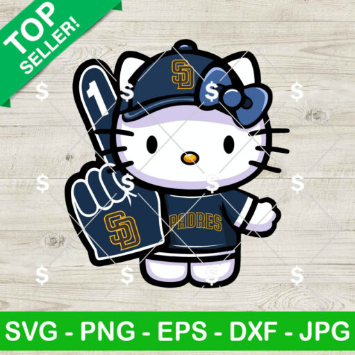 Hello Kitty San Diego Padres MLB SVG