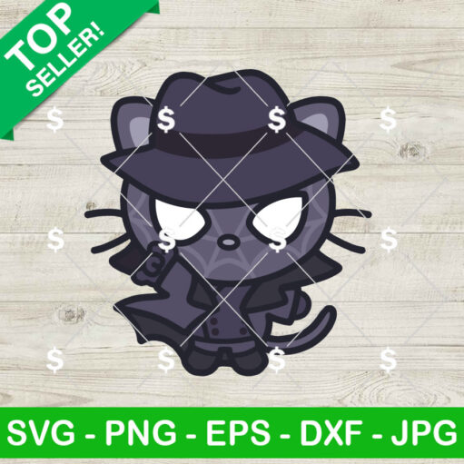 Hello Kitty Spiderman Noir Svg