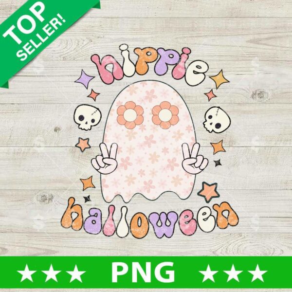 Hippie Halloween Cute Boo PNG