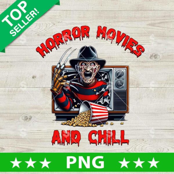 Horror Movie And Chill Freddy Krueger PNG