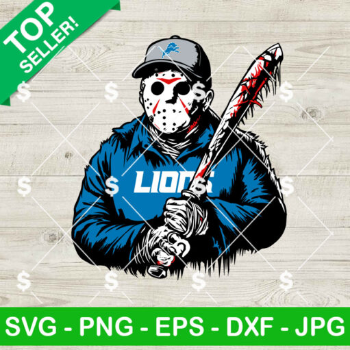 Jason Horror Detroit Lions Football Svg