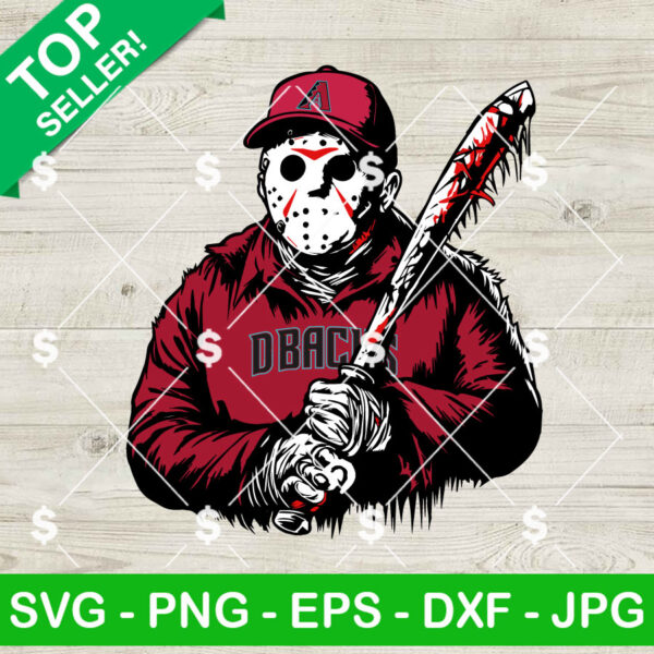 Jason Voorhees Arizona Diamondbacks Baseball SVG