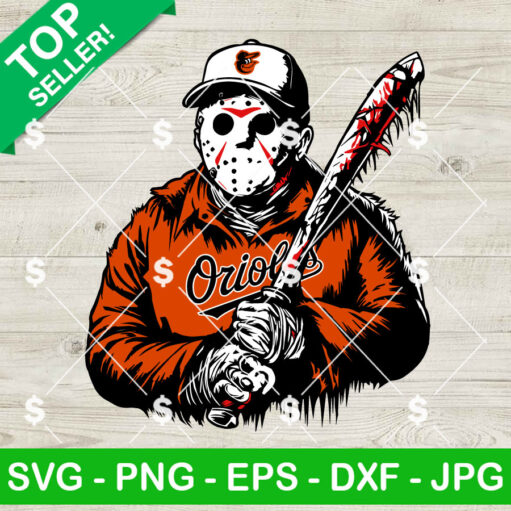 Jason Voorhees Killers Baltimore Orioles Baseball Svg