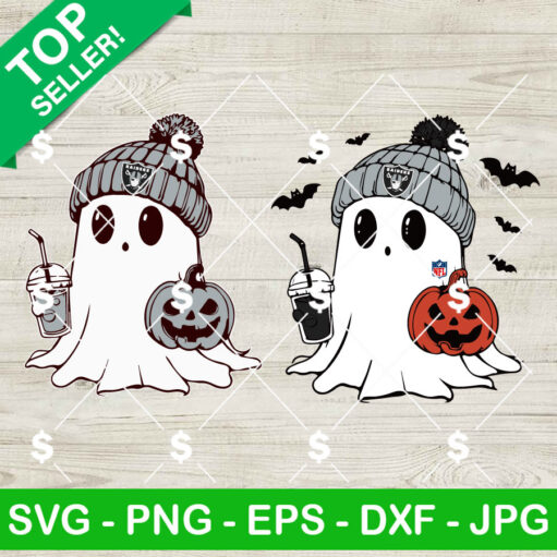 Las Vegas Raiders Bougie Ghost Nfl Halloween Svg