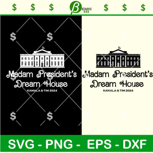 Madam President's Dream House Kamala And Tim SVG Bundle