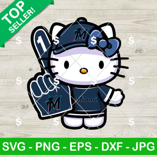 Miami Marlins Hello Kitty MLB SVG