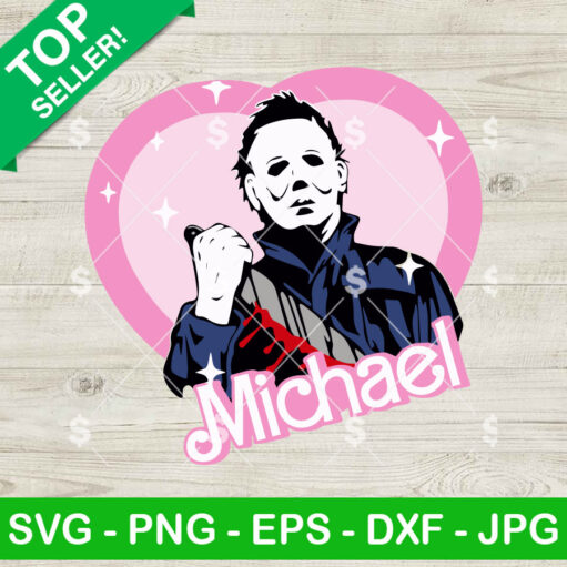 Michael Myers Barbie Heart Svg