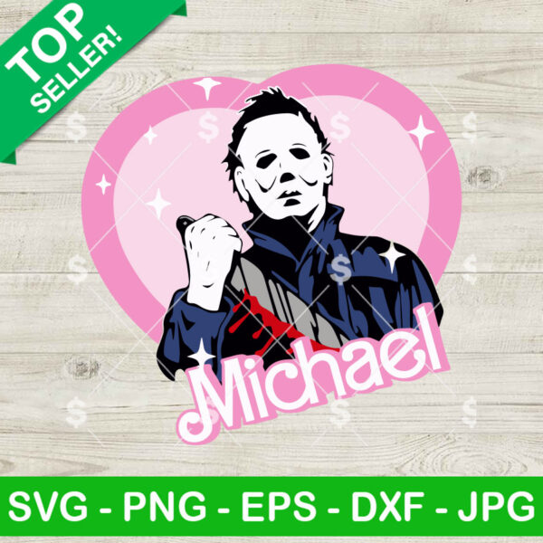 Michael Myers Barbie Heart SVG