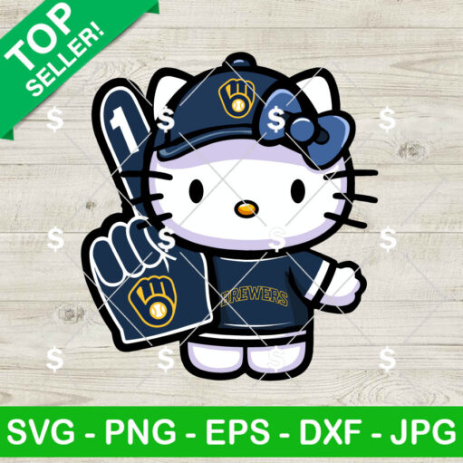 Milwaukee Brewers Hello Kitty MLB SVG