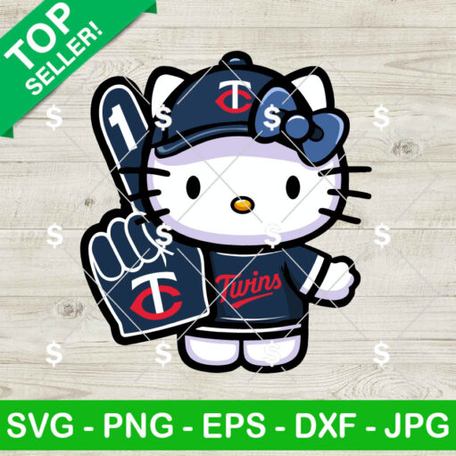 Minnesota Twins Hello Kitty Cat Mlb Svg