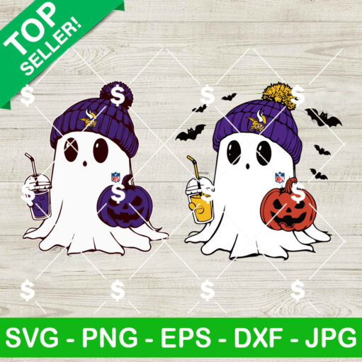 Minnesota Vikings Bougie Ghost NFL Halloween SVG