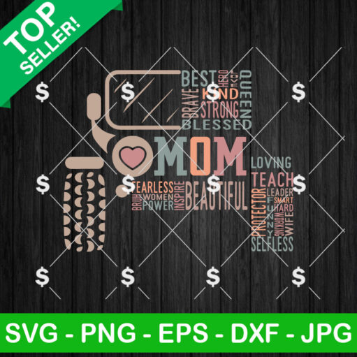 Mom 4X4 Offroad Car Svg