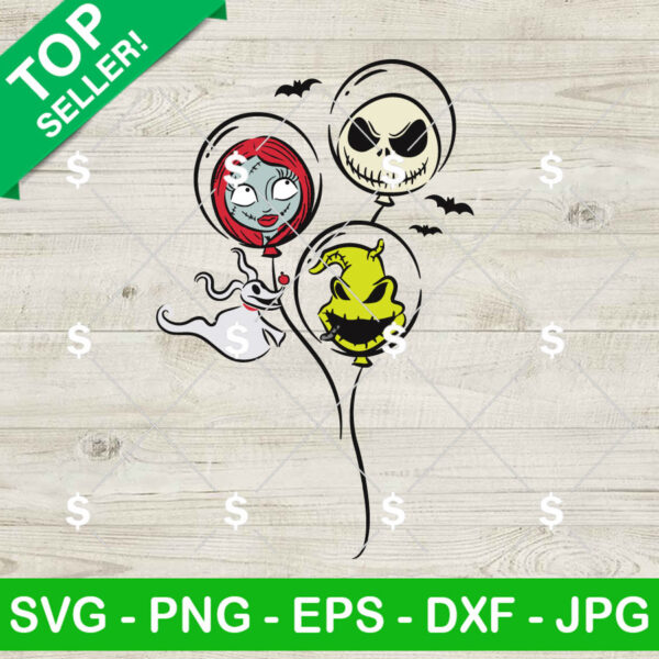 Nightmare Before Christmas Balloon SVG