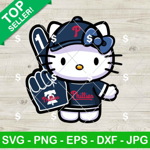 Philadelphia Phillies Hello Kitty MLB SVG