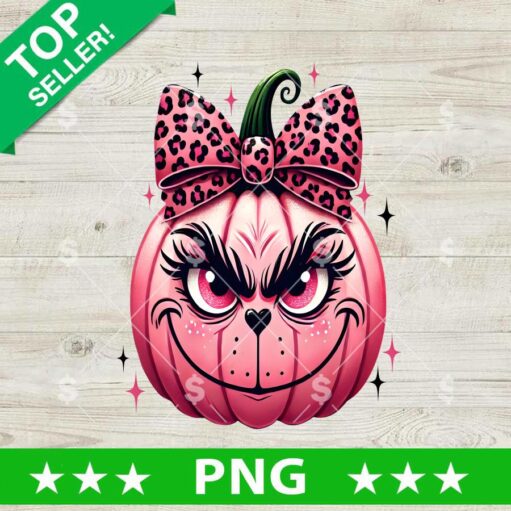 Pink Grinch Pumpkin halloween PNG