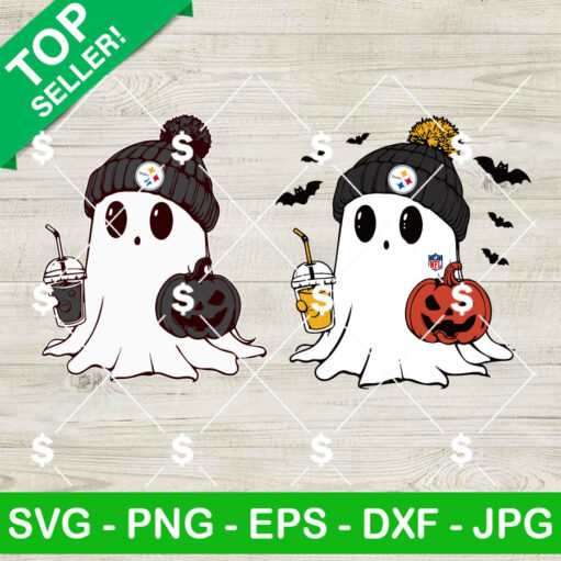 Pittsburgh Steelers Bougie Ghost NFL Halloween SVG