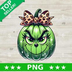 Pumpkin Grinch Face PNG