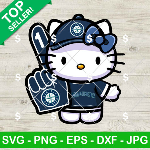 Seattle Mariners Hello Kitty Mlb Svg