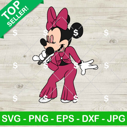 Selena Minnie Mouse Singing SVG