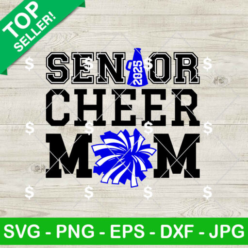 Senior 2025 cheer Mom SVG