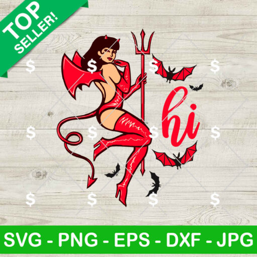 Sexy Vampire Devil Hi Halloween SVG