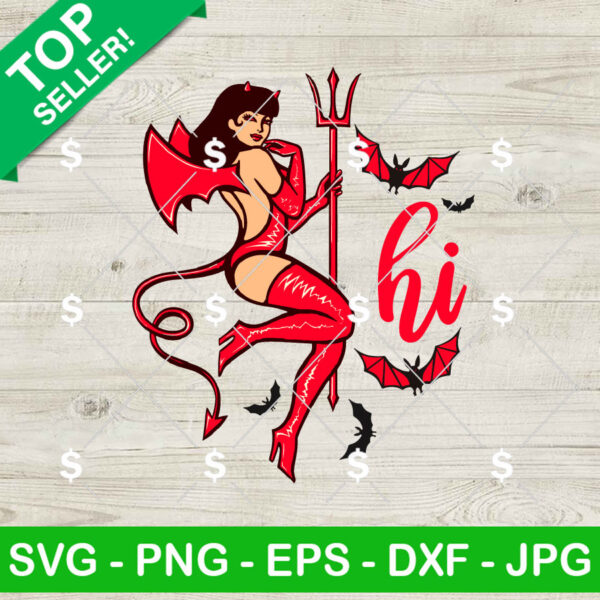 Sexy Vampire Devil Hi Halloween SVG