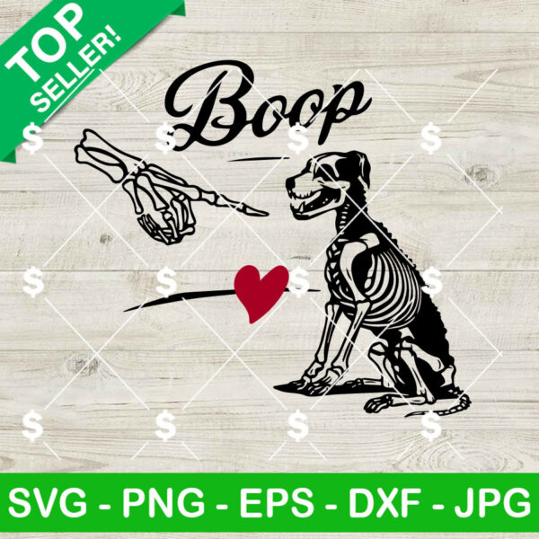 Skeleton Dog Boop SVG, Funny Dog Halloween SVG, Dog Lover SVG PNG