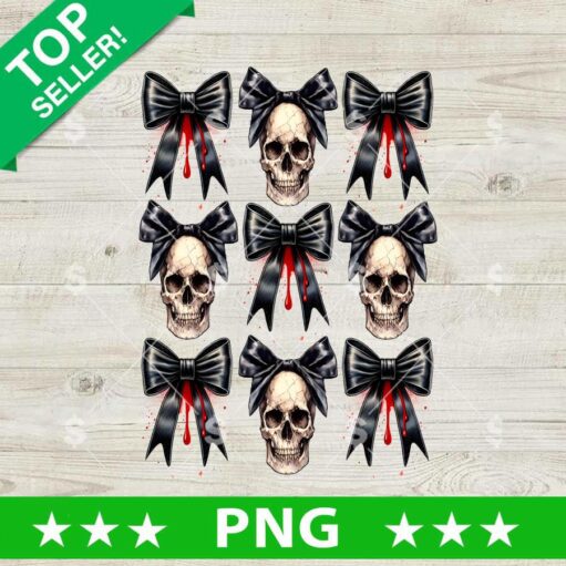 Skull With Coquette Bow Png