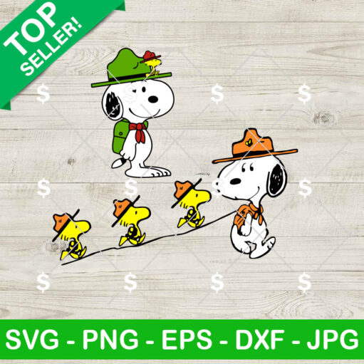 Snoopy Camping Svg