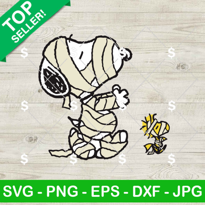 Mummy Boo Snoopy Mummy SVG, Peanuts Mummy Boo SVG, Snoopy Halloween PNG Digital Files