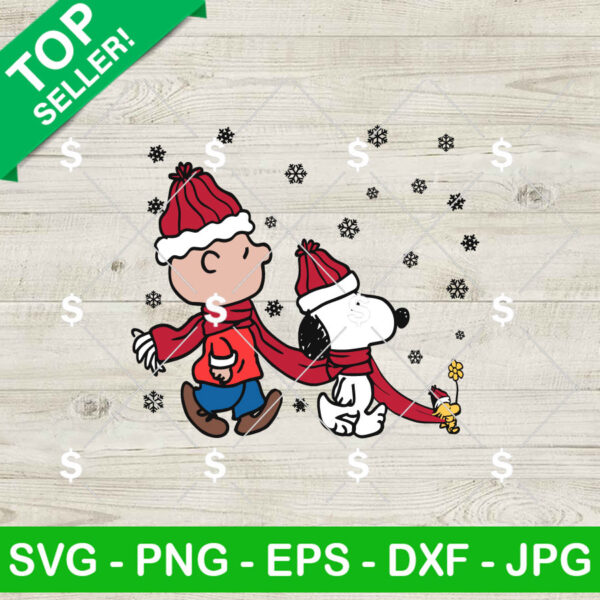 Snoopy Peanuts Christmas SVG, Cute Snoopy Red Hat SVG, Peanuts Christmas PNG Digital Files