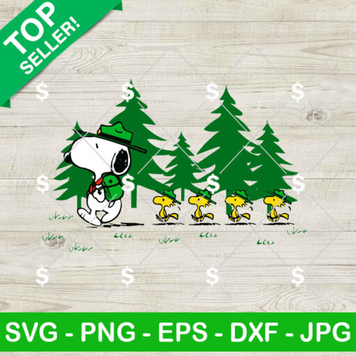 Snoopy Woodstock Camping Svg