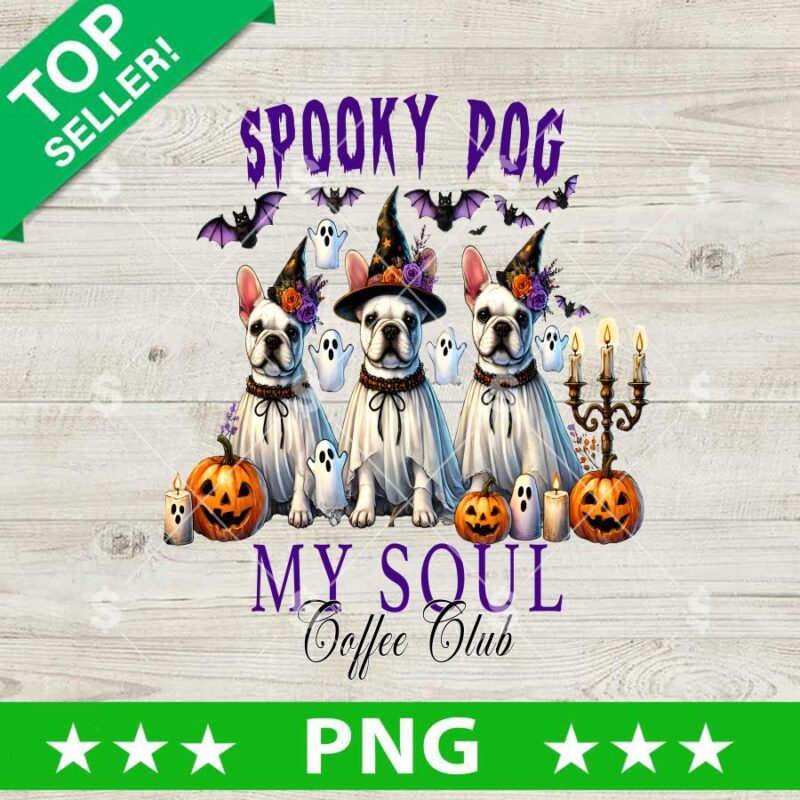 Spooky Dog My Soul Coffee Club PNG