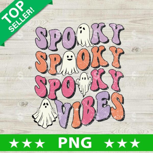 Spooky Spooky Vibes Boo PNG