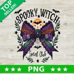 Spooky Witch Social Club Coquette Bow PNG