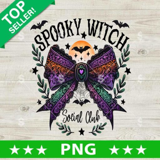 Spooky Witch Social Club Coquette Bow Png