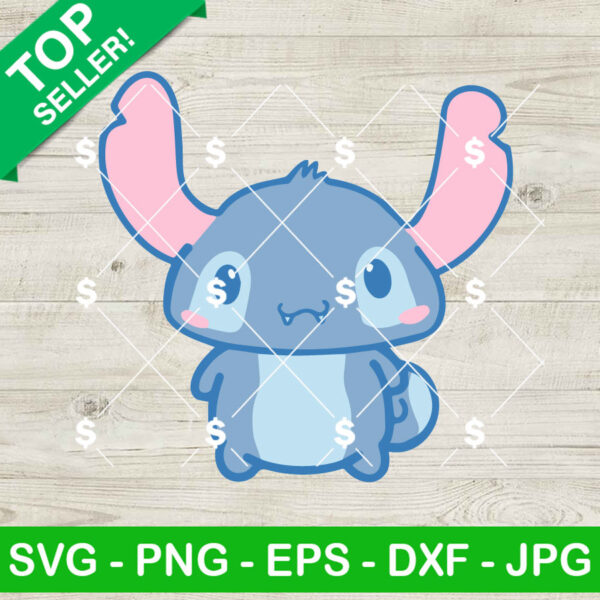 Stitch As Cinnamoroll SVG, Cinnamoroll Face SVG, Disney Stitch SVG