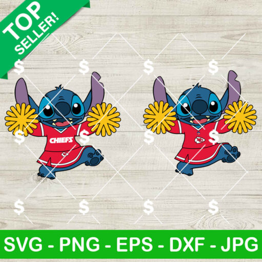 Stitch Girl Kc Chiefs Cheerleader Svg