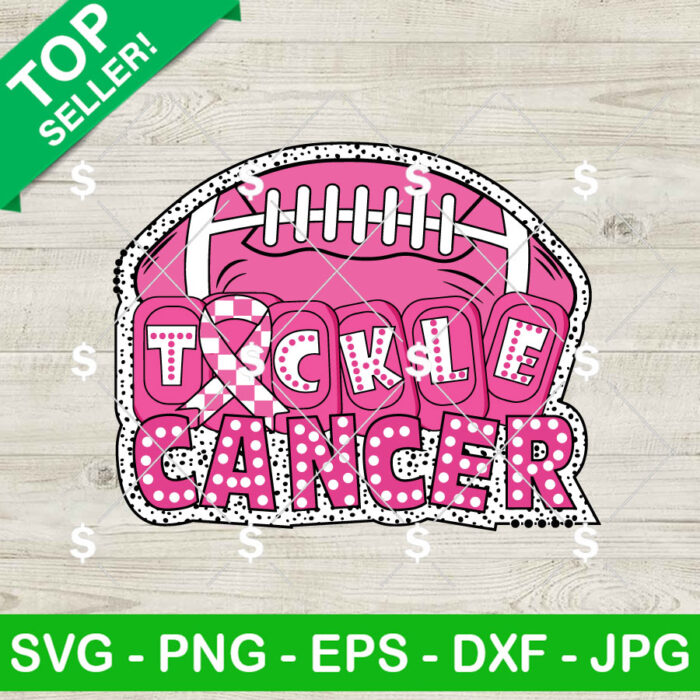 Tackle Breast Cancer Football SVG, Pink Football SVG, Breast Cancer Football SVG