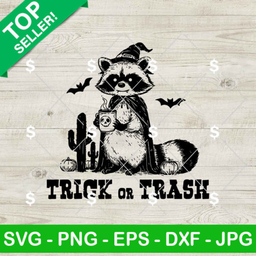 Raccoon Trick Or Trash Halloween SVG