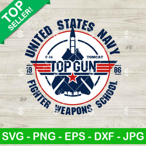 United States Navy Top Gun 1986 Svg