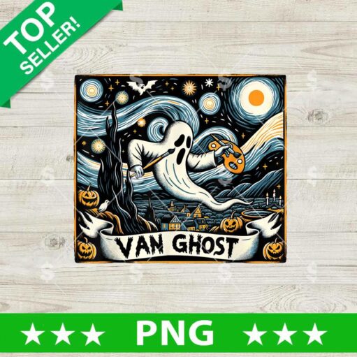 Van Ghost Halloween Paiting Png