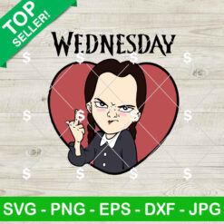 Wednesday Addams Middle Finger SVG