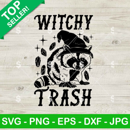 Witchy Trash Raccoon Halloween Svg