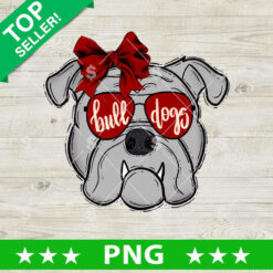 Bull Dog Coquette Bow PNG, Bull Dog Face Sublimation PNG