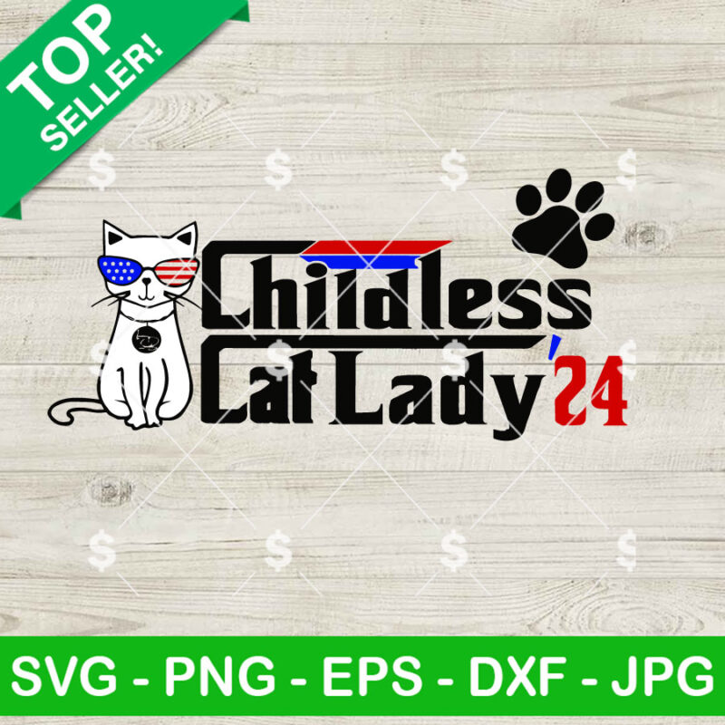 Childness Cat Lady 24 SVG, Harris Cat Lady SVG, Kamala Harris SVG