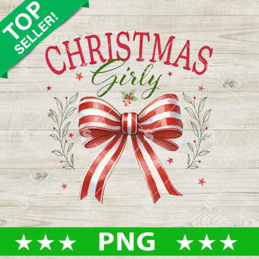 Christmas Girly Coquette Bow PNG