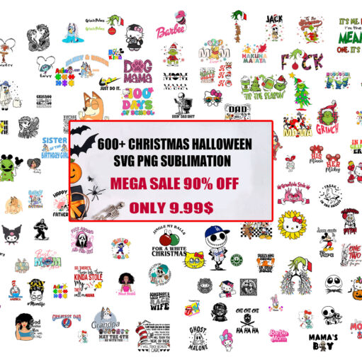 Christmas Halloween Mega bundle SVG