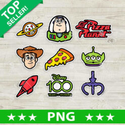 Toy Story Characters Icon PNG, Toy Story Stickers Sublimation PNG